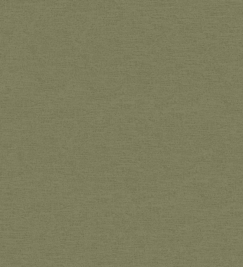 Papel pintado liso con textura lienzo pintado color verde musgo  Brighton Sage 685322