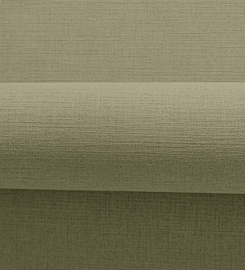 Papel pintado liso con textura lienzo pintado color verde musgo  Brighton Sage 685322