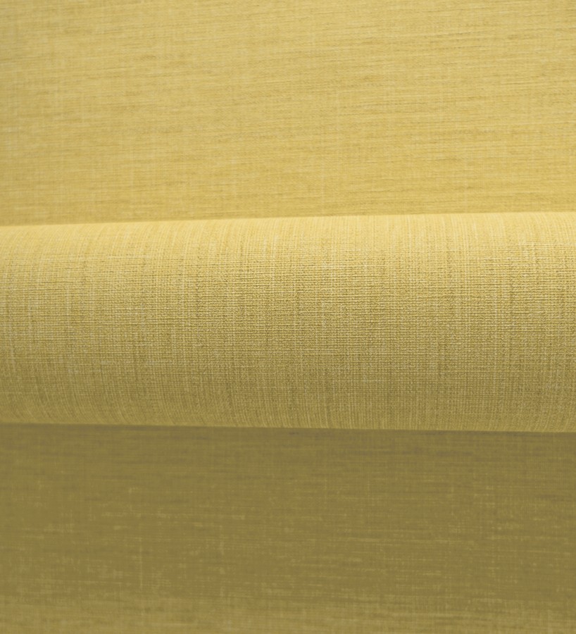 Papel pintado liso de microfibras textiles tintadas color mostaza  Melbourne Colour 685328