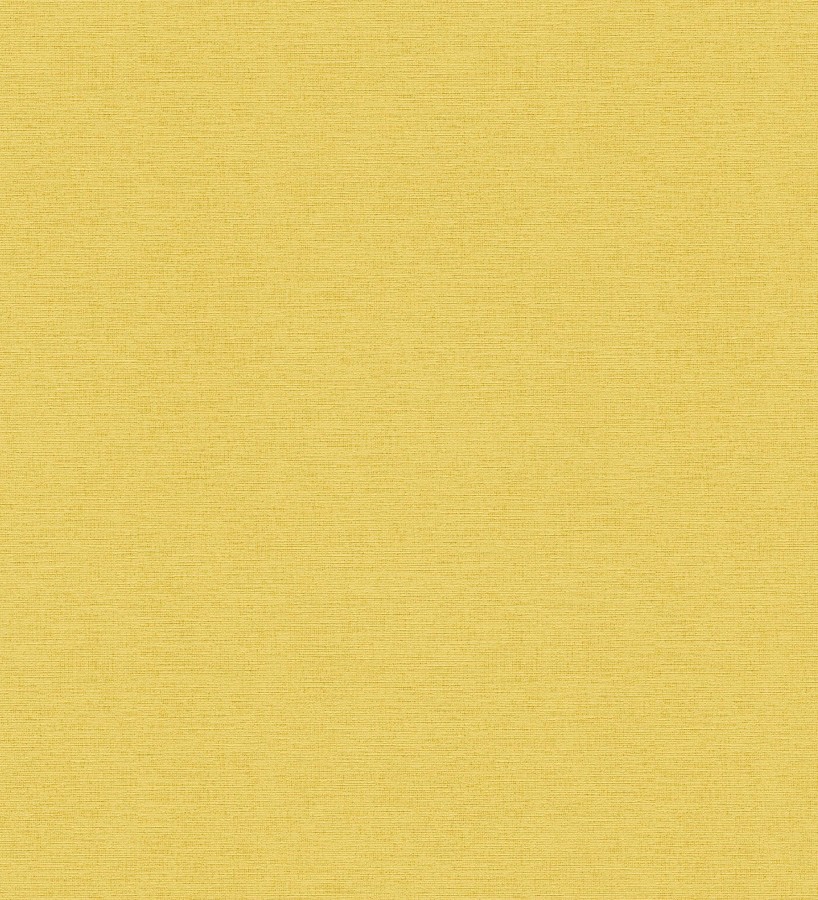 Papel pintado liso con textura lienzo pintado color amarillo canario  Brighton Amber 685329