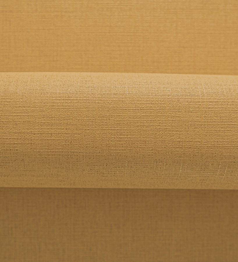 Papel pintado liso con textura lienzo pintado color ocre  Brighton Amber 685330