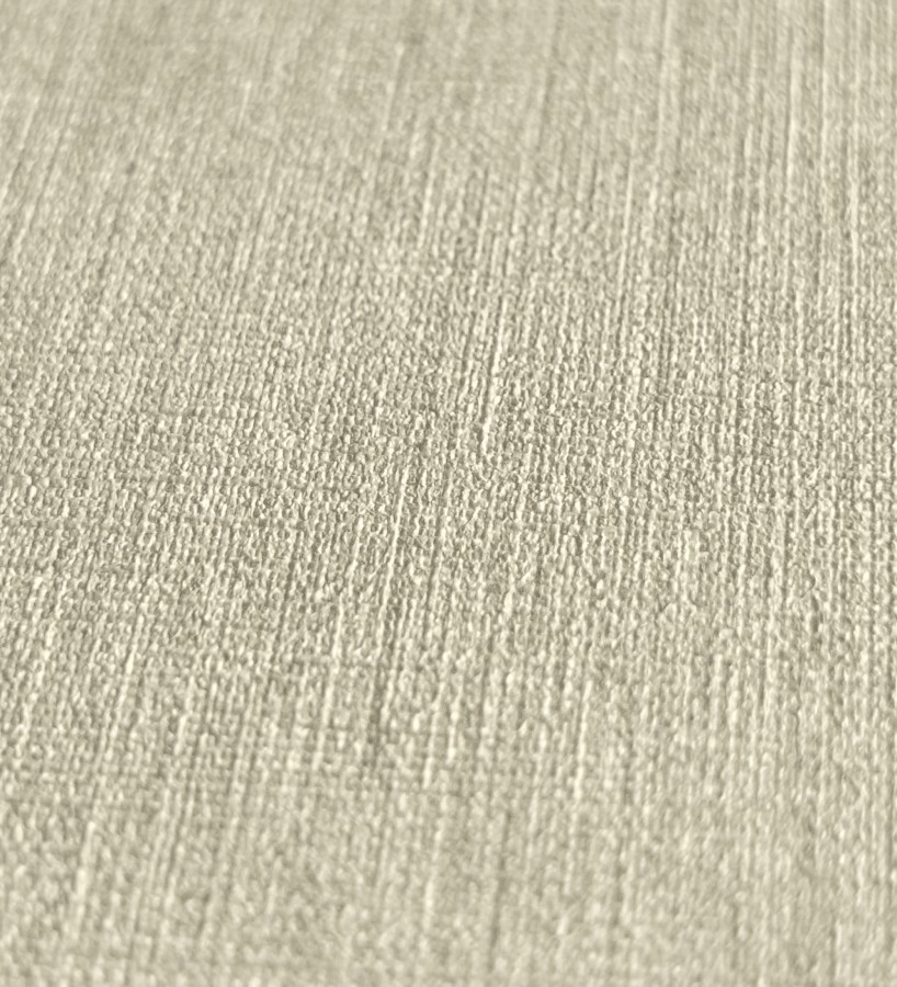 Papel pintado liso de microfibras textiles naturales beige arena  Melbourne Linen 685331