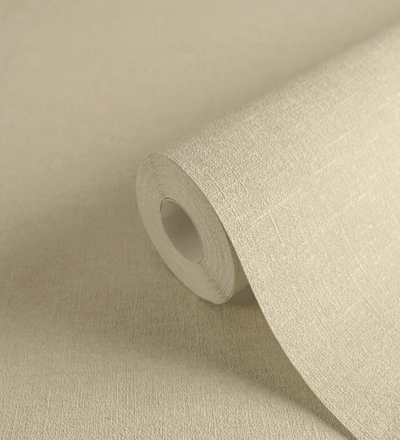Papel pintado liso tonos almendra efecto textil hilos de lino y algodón  Raffton Linen 685332