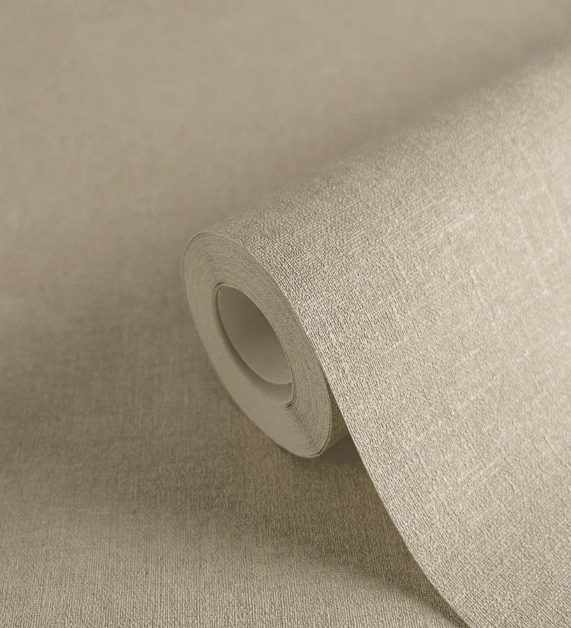 Papel pintado liso color arena efecto textil hilos de lino y algodón  Raffton Clay 685333