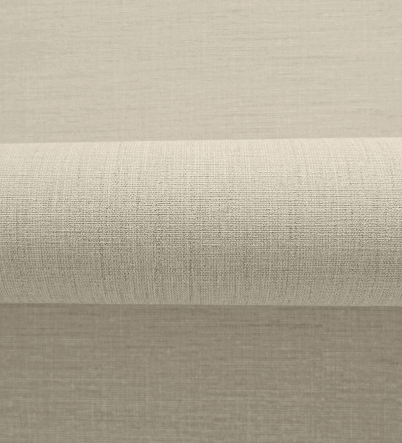 Papel pintado liso de microfibras textiles naturales tono lino  Melbourne Linen 685340