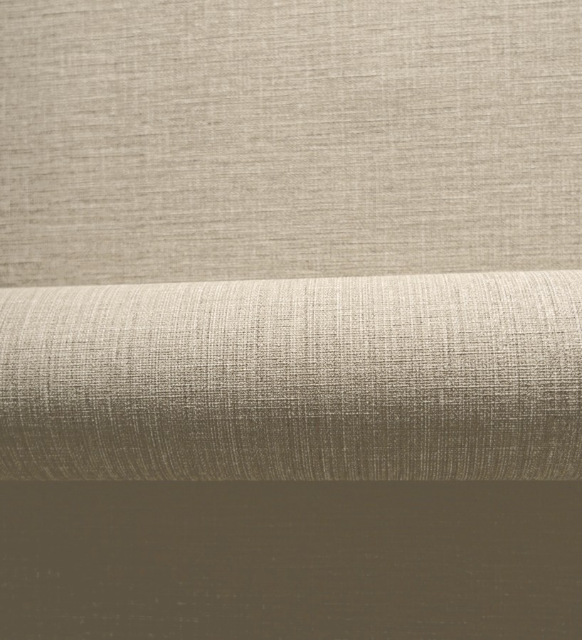 Papel pintado liso de microfibras textiles naturales tono yute  Melbourne Linen 685341