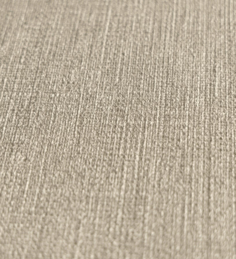 Papel pintado liso de microfibras textiles naturales tono yute  Melbourne Linen 685341