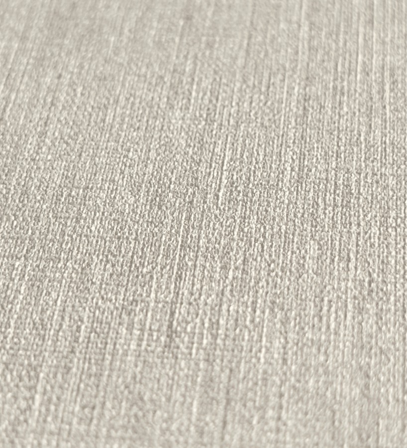 Papel pintado liso de microfibras textiles naturales blanco pergamino  Melbourne Linen 685343
