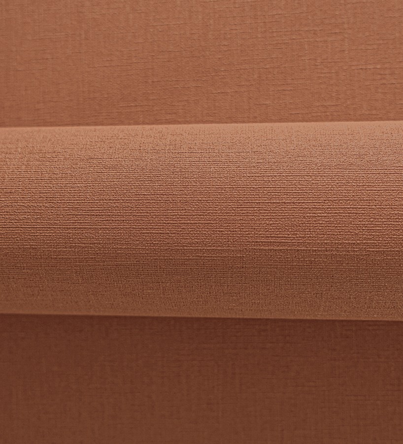 Papel pintado liso con textura lienzo pintado color teja  Brighton Amber 685348