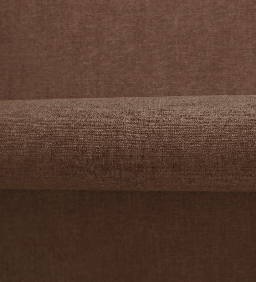 Papel pintado liso color cacao efecto textil hilos de lino y algodón  Raffton Clay 685349