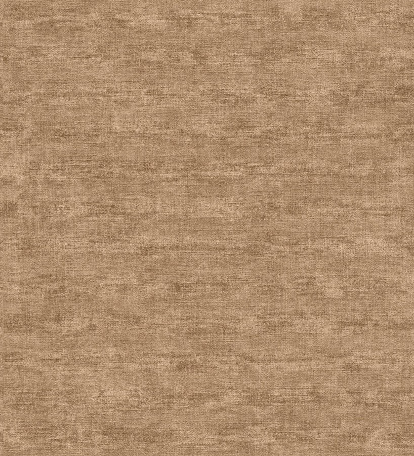 Papel pintado liso marrón camel efecto textil hilos de lino y algodón  Raffton Clay 685350