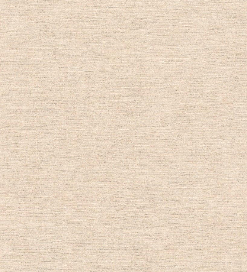 Papel pintado liso color crema melocotón efecto textil hilos de lino y algodón  Raffton Clay 685352