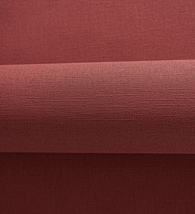 Papel pintado liso con textura lienzo pintado color granate  Brighton Amber 685356