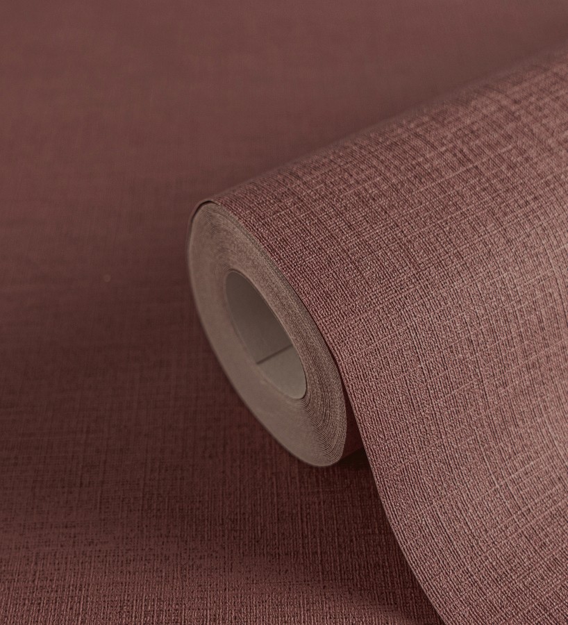 Papel pintado liso con textura lienzo pintado color marsala  Brighton Amber 685357