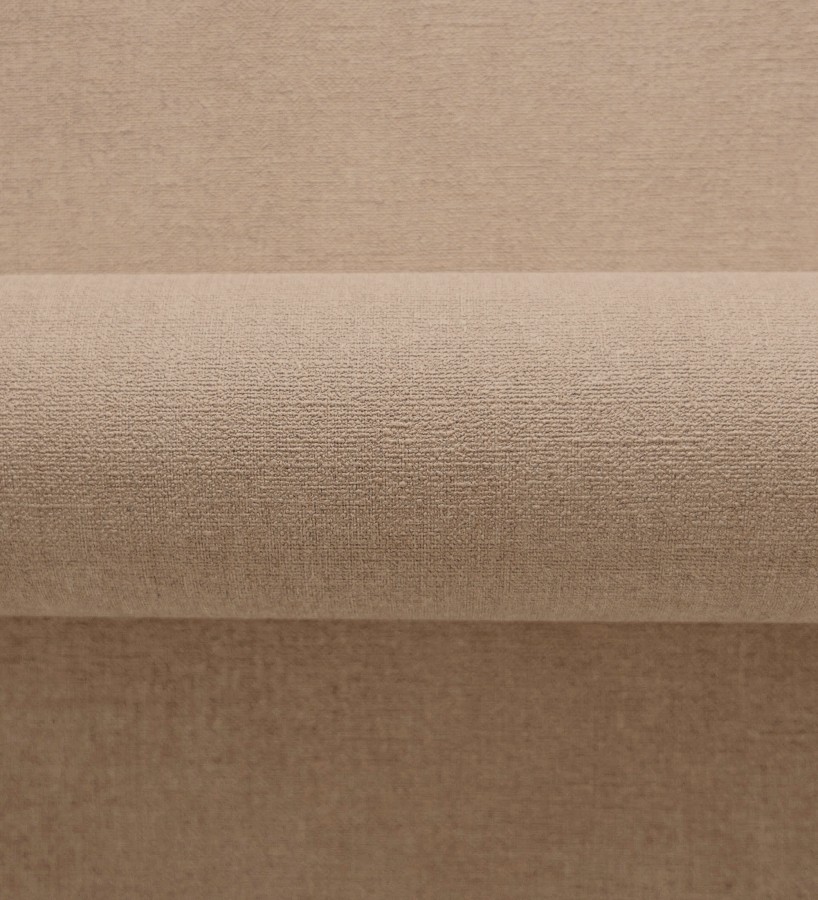 Papel pintado liso tono arcilla efecto textil hilos de lino y algodón  Raffton Clay 685358