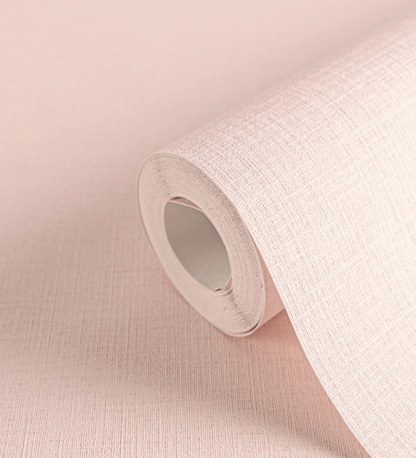 Papel pintado liso con textura lienzo pintado color rosa pálido  Brighton Amethyst 685360