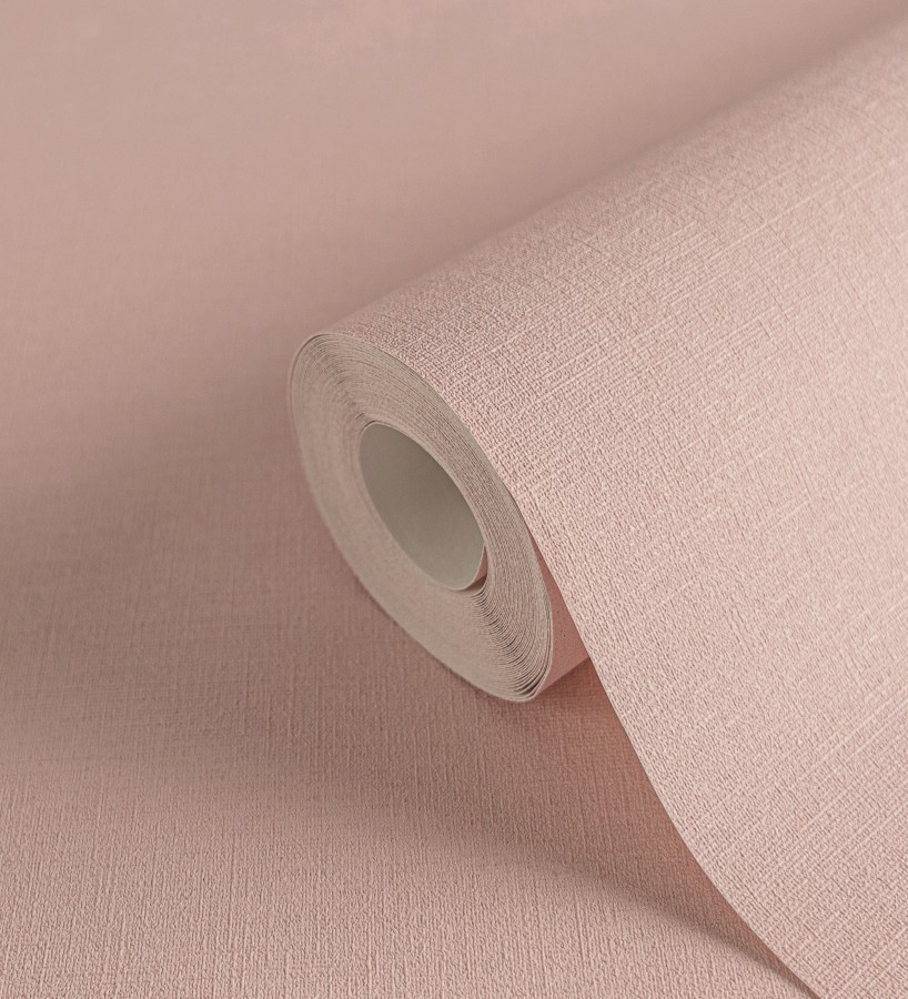 Papel pintado liso con textura lienzo pintado color salmón  Brighton Amethyst 685361