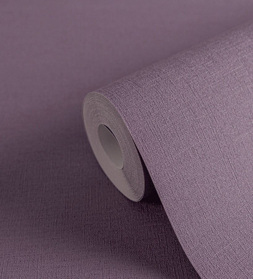 Papel pintado liso con textura lienzo pintado color amatista  Brighton Amethyst 685362