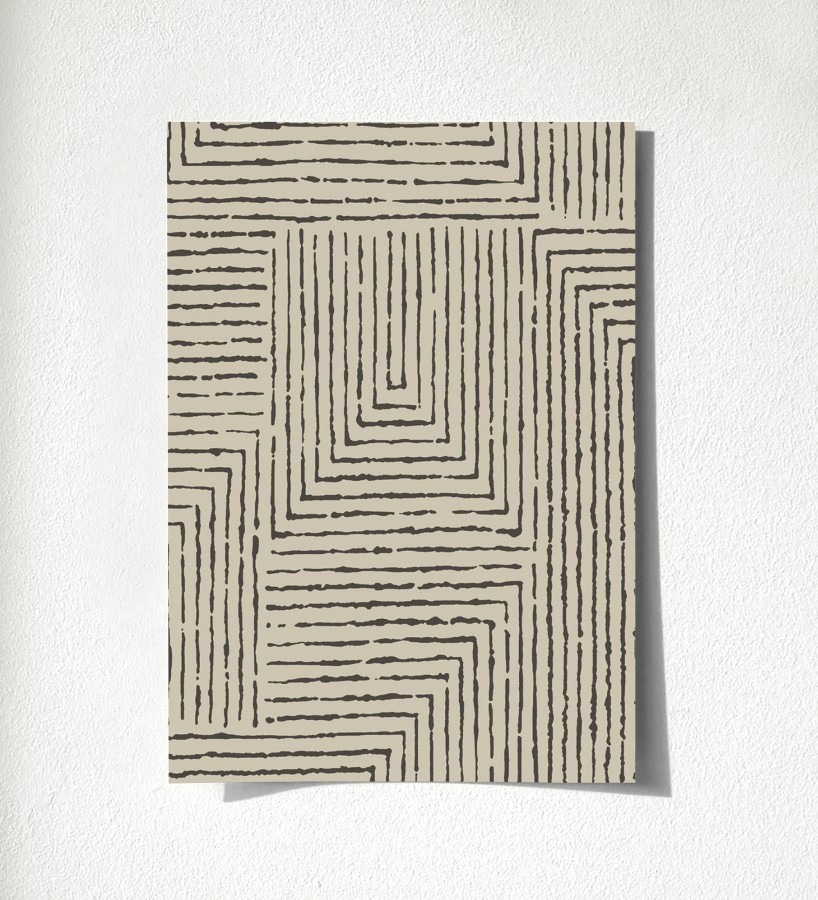 Muestra de papel pintado Mondrian Lines 683838  Mondrian Lines 500683838