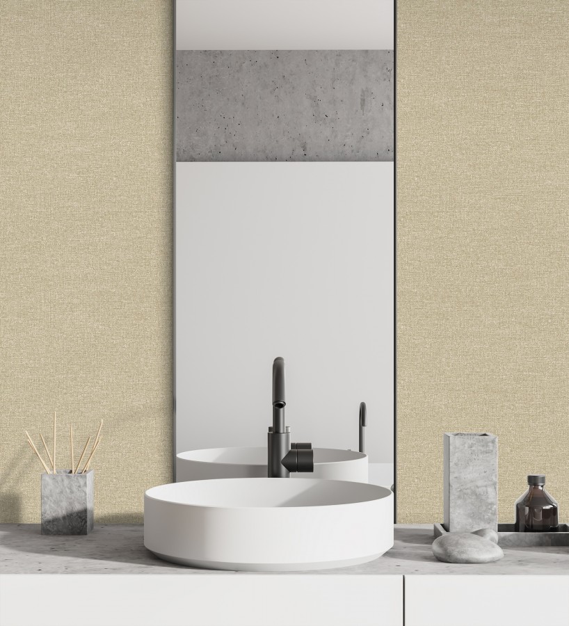 Papel pintado efecto tela de lino jaspeada texturizada  Liverpool 681030
