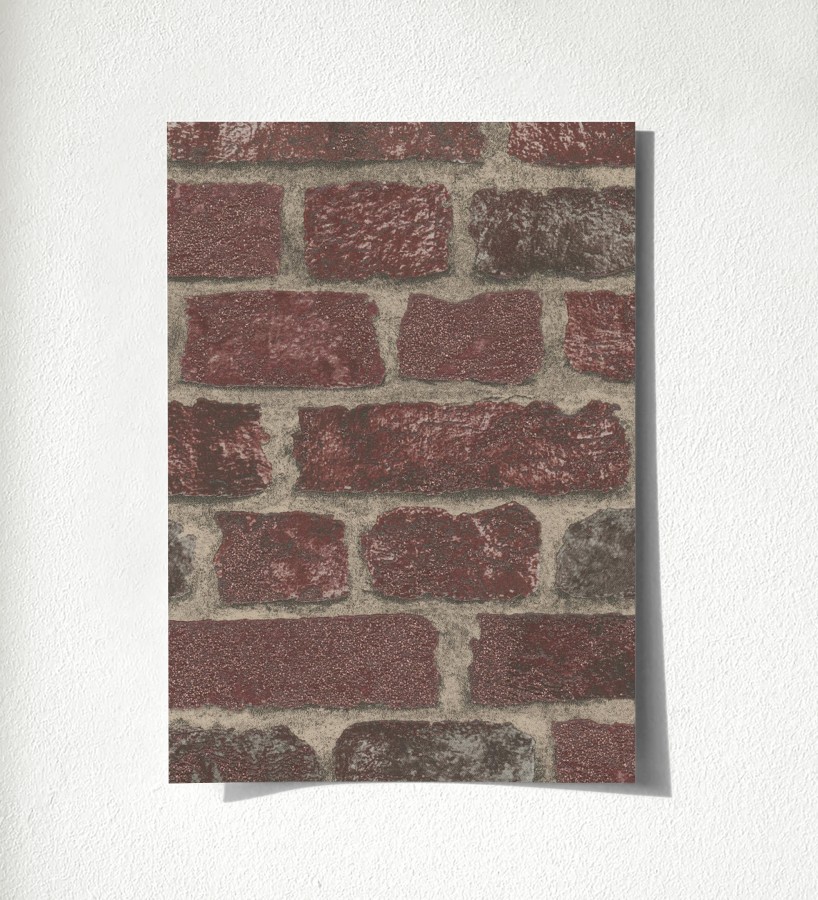 Muestra de papel pintado Salem Brick 685247  Salem Brick 500685247