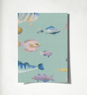 Muestra de papel pintado Lagoon Colorful 684972 Lagoon Colorful 500684972