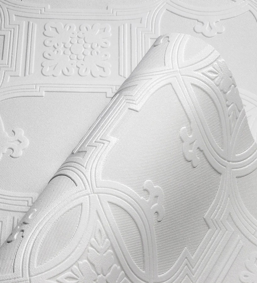 Papel pintado blanco repintable texturizado de alto relieve  Cleva Texture 682526