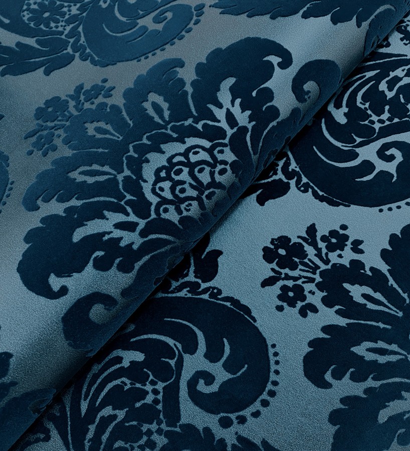 Papel pintado damasco de terciopelo en relieve  Adagio 679501