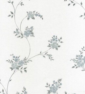 Papel pintado enredadera de flores pequeñas románticas vintage Zamilla 118343