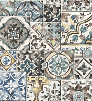 Papel pintado azulejos sevillanos Shabby Chic Provenza 119486