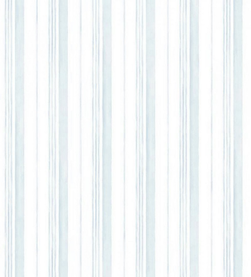 Papel pintado rayas y líneas de acuarela celeste claro pálido Raya Amyte 119597