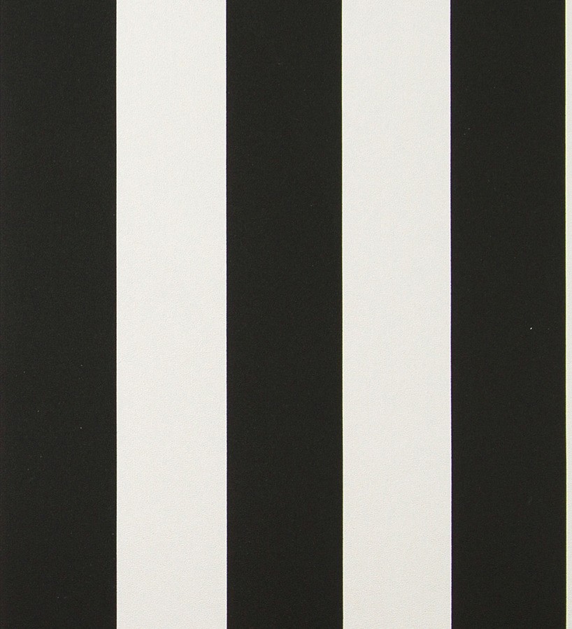 Papel pintado rayas modernas bicolor negro y blanco Raya Morgan 119731