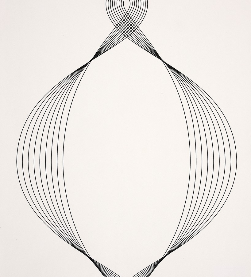 Papel pintado líneas diseño reloj de arena abstracto Bruque 339505
