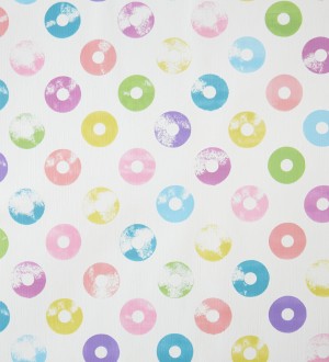 Papel pintado diseño Pop Up discos Shabby Chic multicolor Popdisk 341374