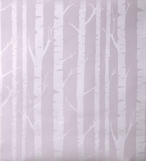 Papel pintado troncos de árboles estilo nórdico rosa claro Tree Forest 342122