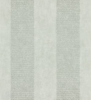 Papel pintado rayas de letras modernas gris musgo metalizado y gris claro Raya Lucida 342486