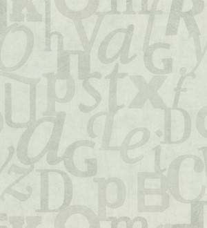 Papel pintado letras grandes modernas gris claro Rockwell 342493