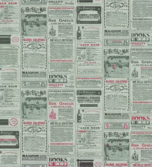 Papel pintado collage de anuncios de periódico gris oscuro Fiama 342499