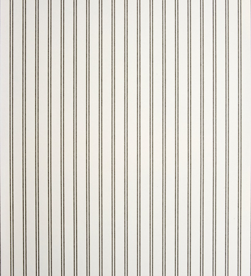 Papel pintado rayas finas clásicas gris fondo blanco  Raya Gobelín 229132