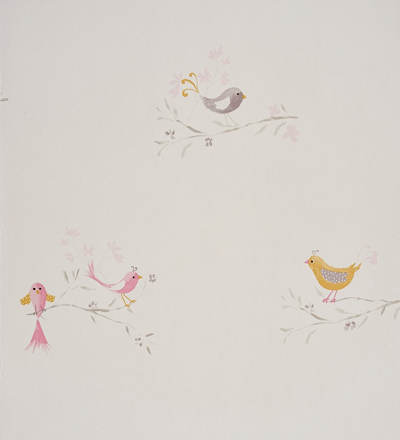 Papel pintado pájaros infantiles de acuarela Singer Birds 229275