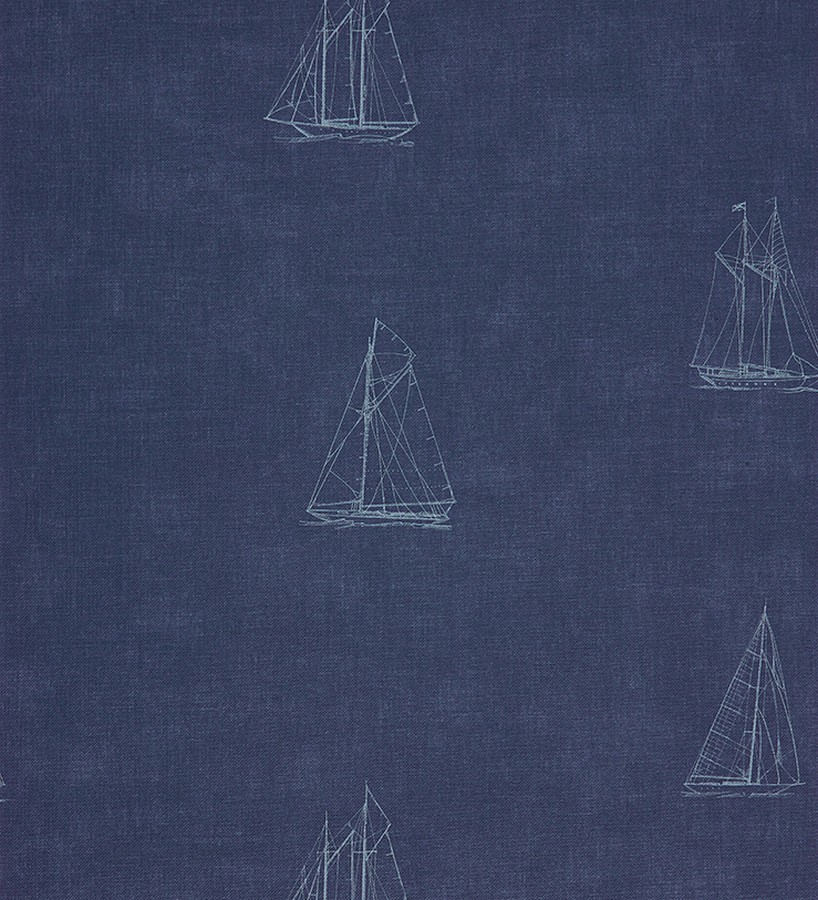 Papel pintado veleros vintage marineros celeste grisáceo Victoria 230117