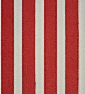 Papel pintado rayas con acabado textil rojo teja y blanco Raya Beagle 230136