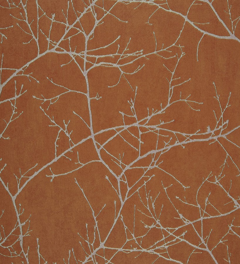 Papel pintado ramas de árboles marrón claro Aloysia 230170