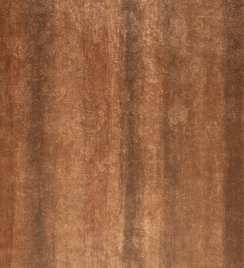 Papel pintado rayas difuminadas efecto veta cobre metalizado y marrón intenso Raya Jopitos 231625