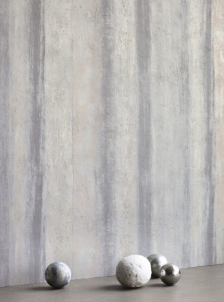 Papel pintado rayas difuminadas imitación veta gris claro y gris Raya Jopitos 231628