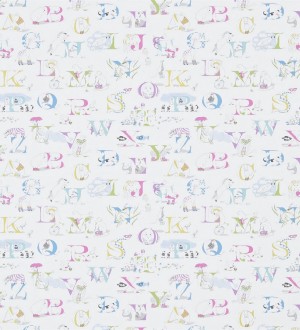 Papel pintado abecedario infantil con animales multicolor Alphabet Zoo 564928