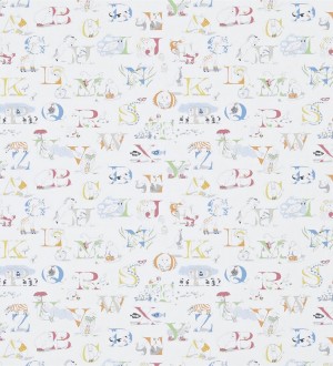 Papel pintado abecedario infantil con animales multicolor Alphabet Zoo 564931