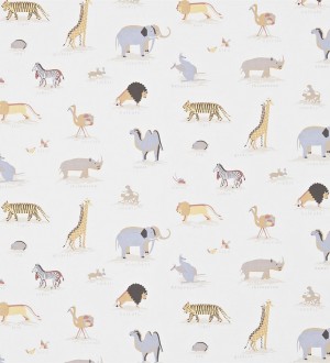 Papel pintado animales de la sabana africana fondo avellana Desert Animals 564947