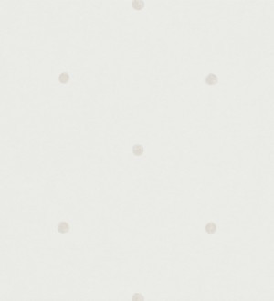 Papel pintado lunares de acuarela beige claro fondo blanco roto Candy Dots 564955
