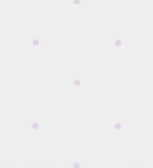 Papel pintado lunares de acuarela malva fondo blanco roto Candy Dots 564956